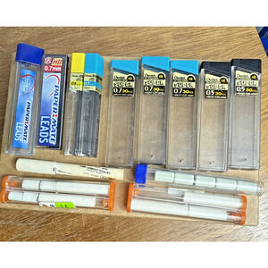 Vintage Pentel Mechanical Pencil Lead Holder Paper Mate BIC Erasers
